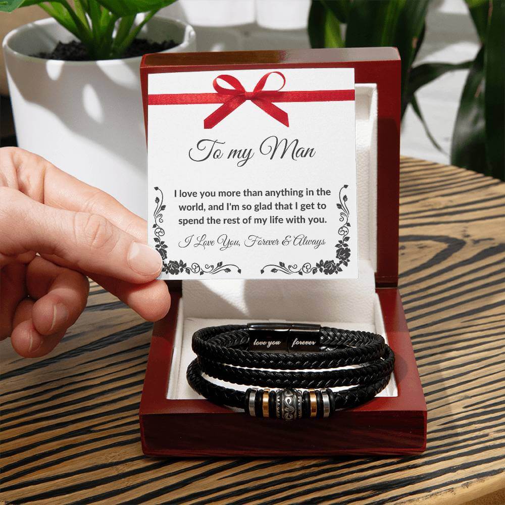 To My Man Bracelet, Love You Forever Bracelet - Best Today's Gifts