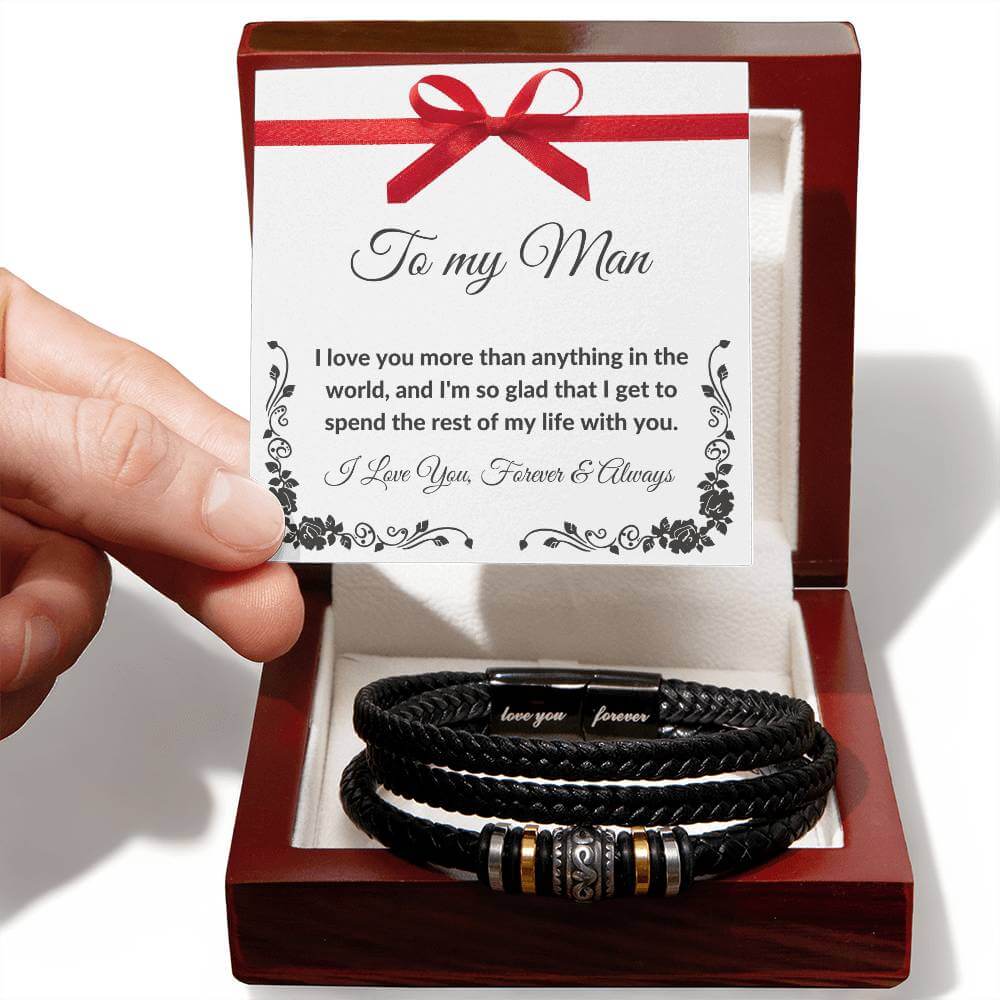 To My Man Bracelet, Love You Forever Bracelet - Best Today's Gifts