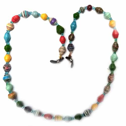 Face Mask/Eyeglass Paper Bead Chain, Colorful Round Beads - Best Today's Gifts