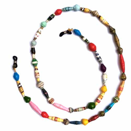 Face Mask/Eyeglass Paper Bead Chain, Colorful Mixed Shapes - Best Today's Gifts