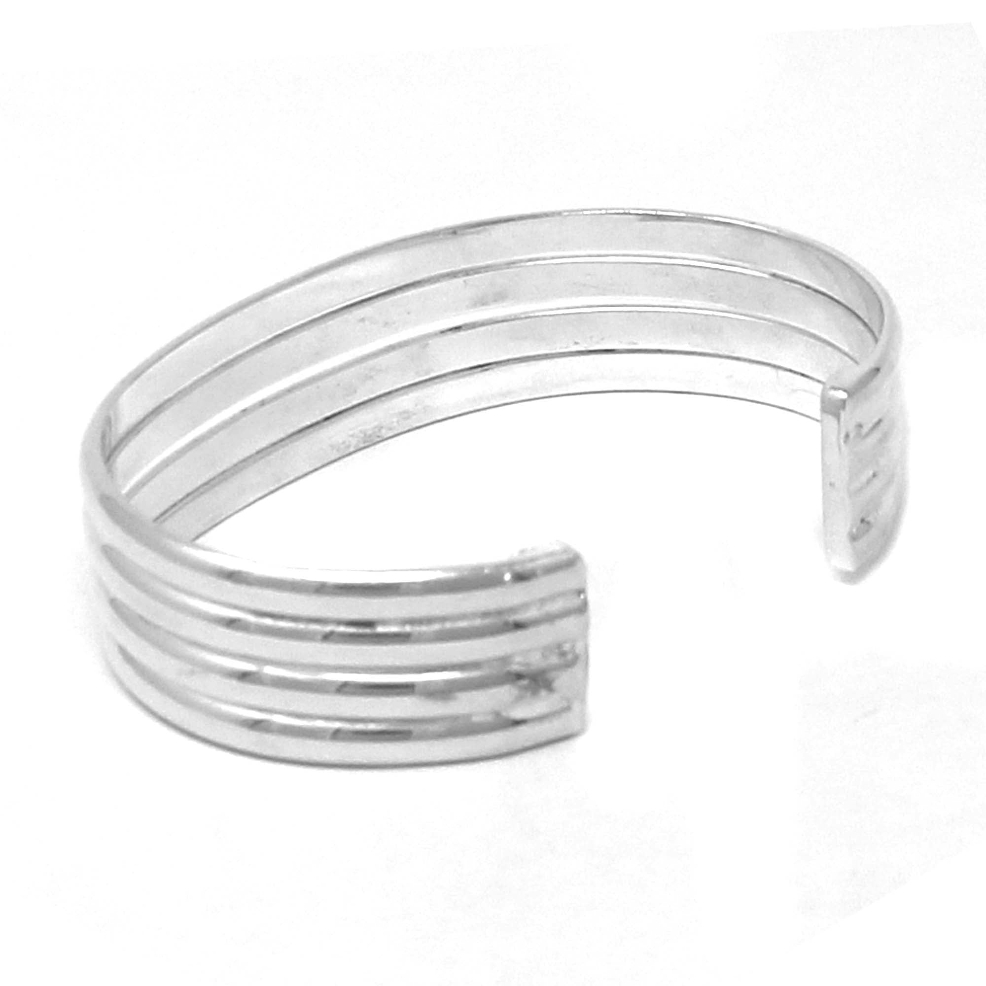 Alpaca Silver Overlay Cuff Bracelet - Four Bar Design - Best Today's Gifts