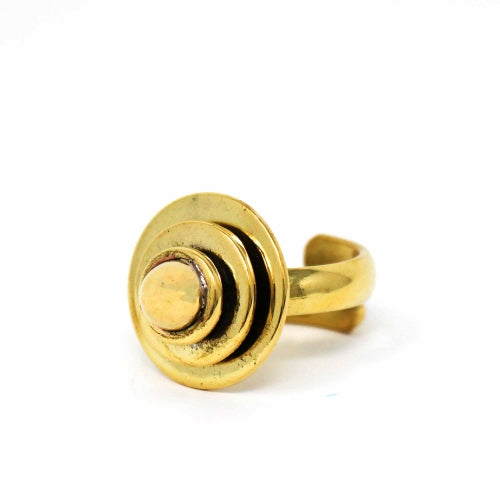 Domed Adjustable Brass Ring - Best Today's Gifts