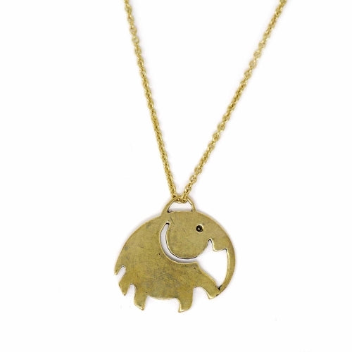 Elephant Pendant Brass Necklace - Best Today's Gifts