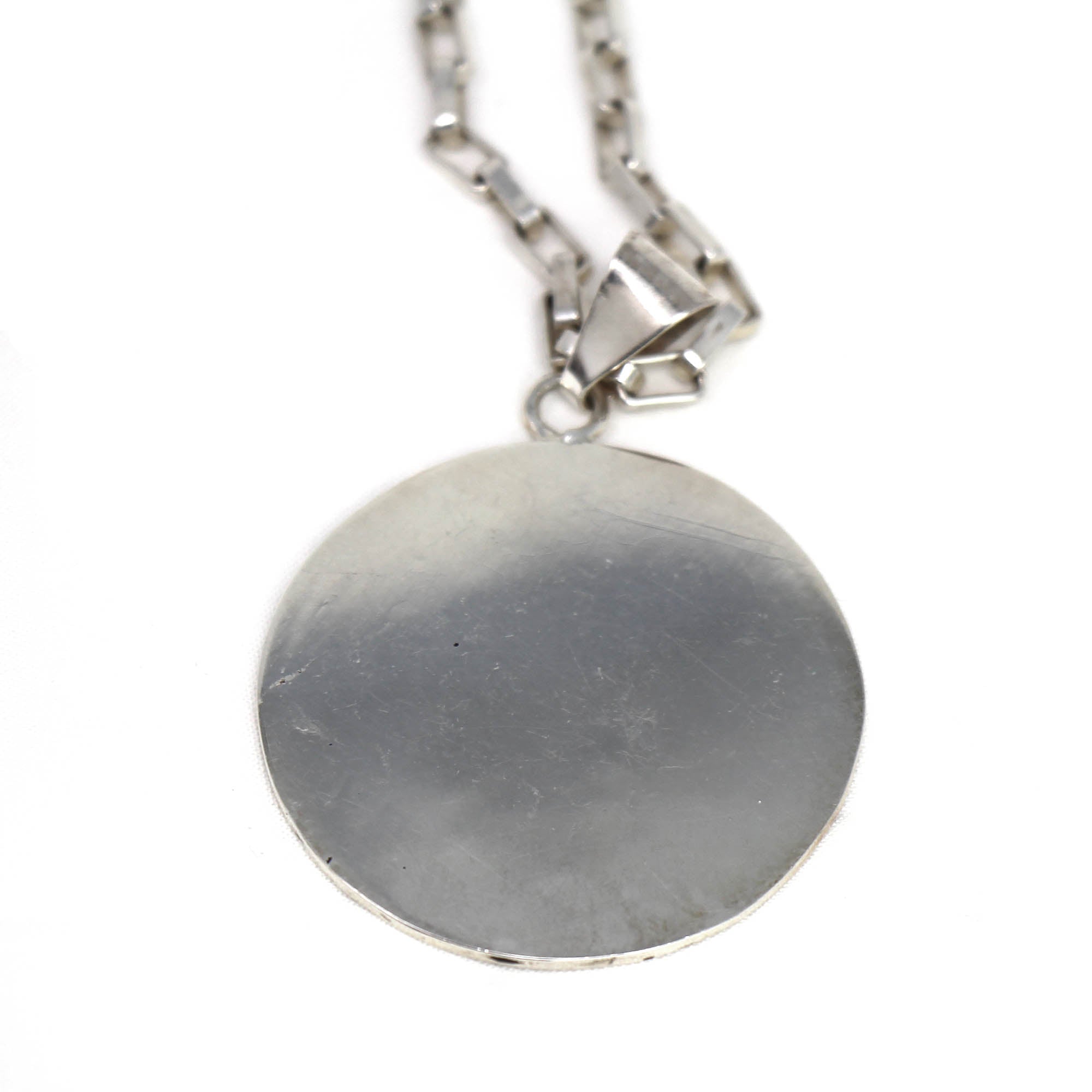 Alpaca Silver Aztec Face Pendant with Chain - Best Today's Gifts