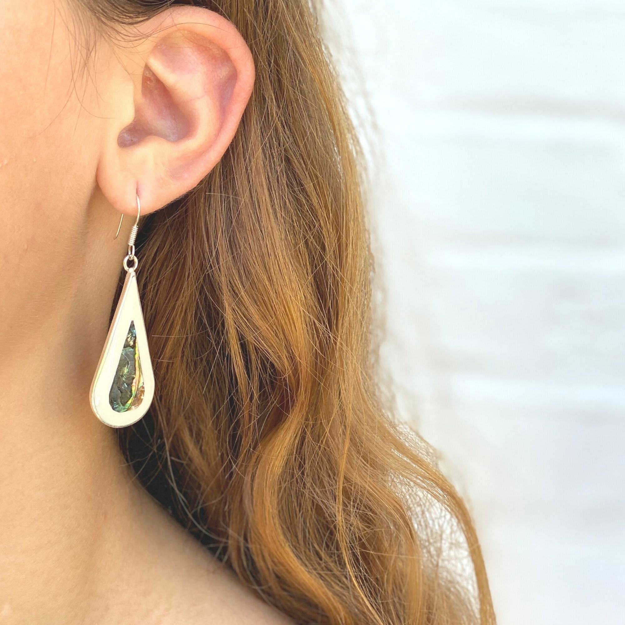 Teardrop Abalone and Mother of Pearl Drop Earrings - Best Today's Gifts