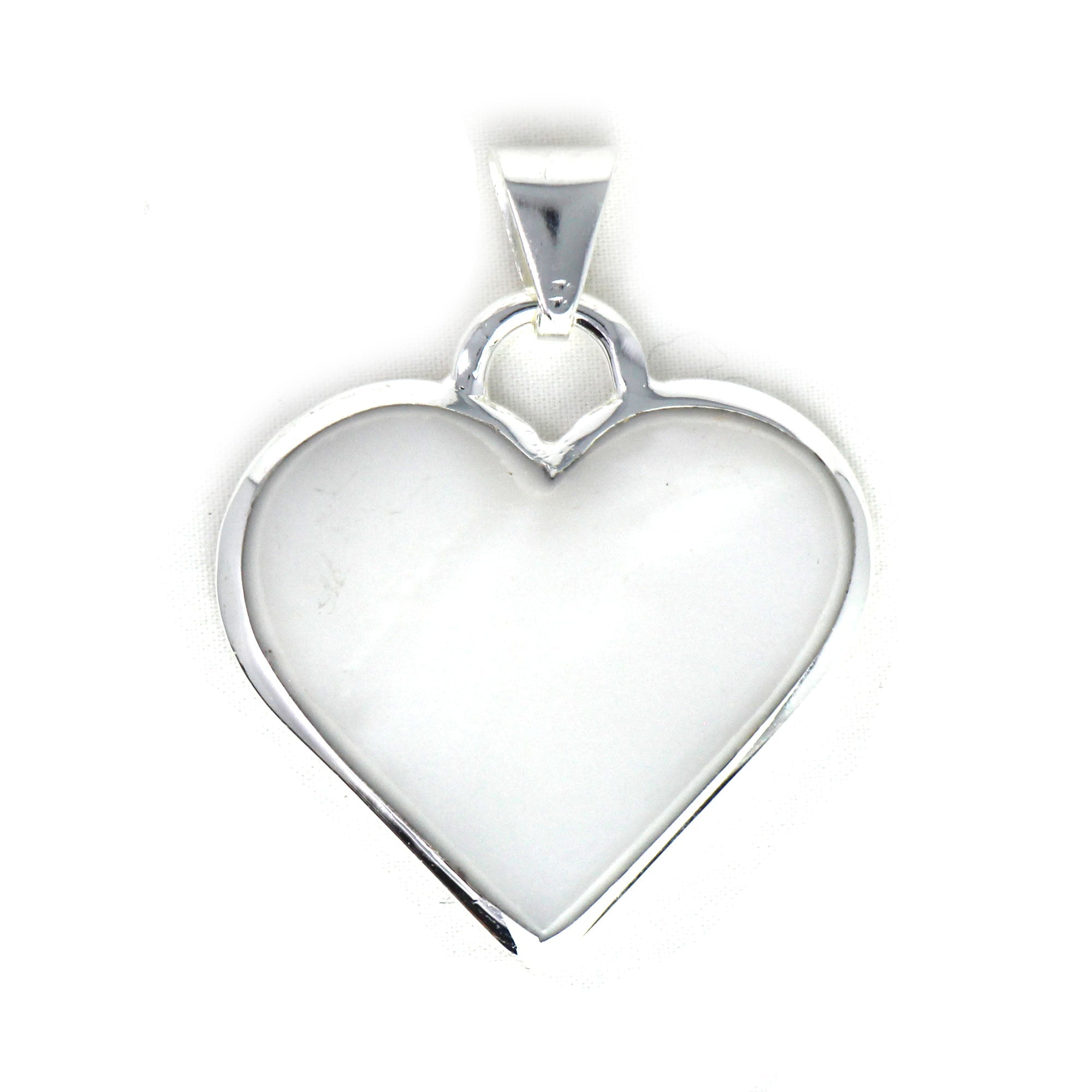 Corazon Blanco White Heart Pendant with Chain - Best Today's Gifts