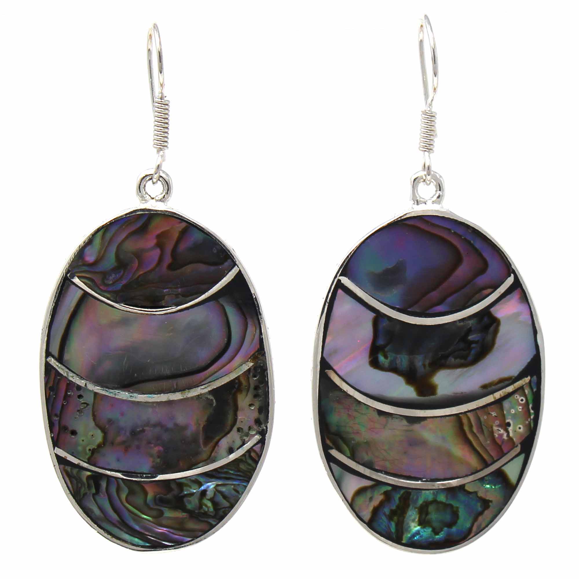 Banded Abalone Oval Earrings - Best Today's Gifts