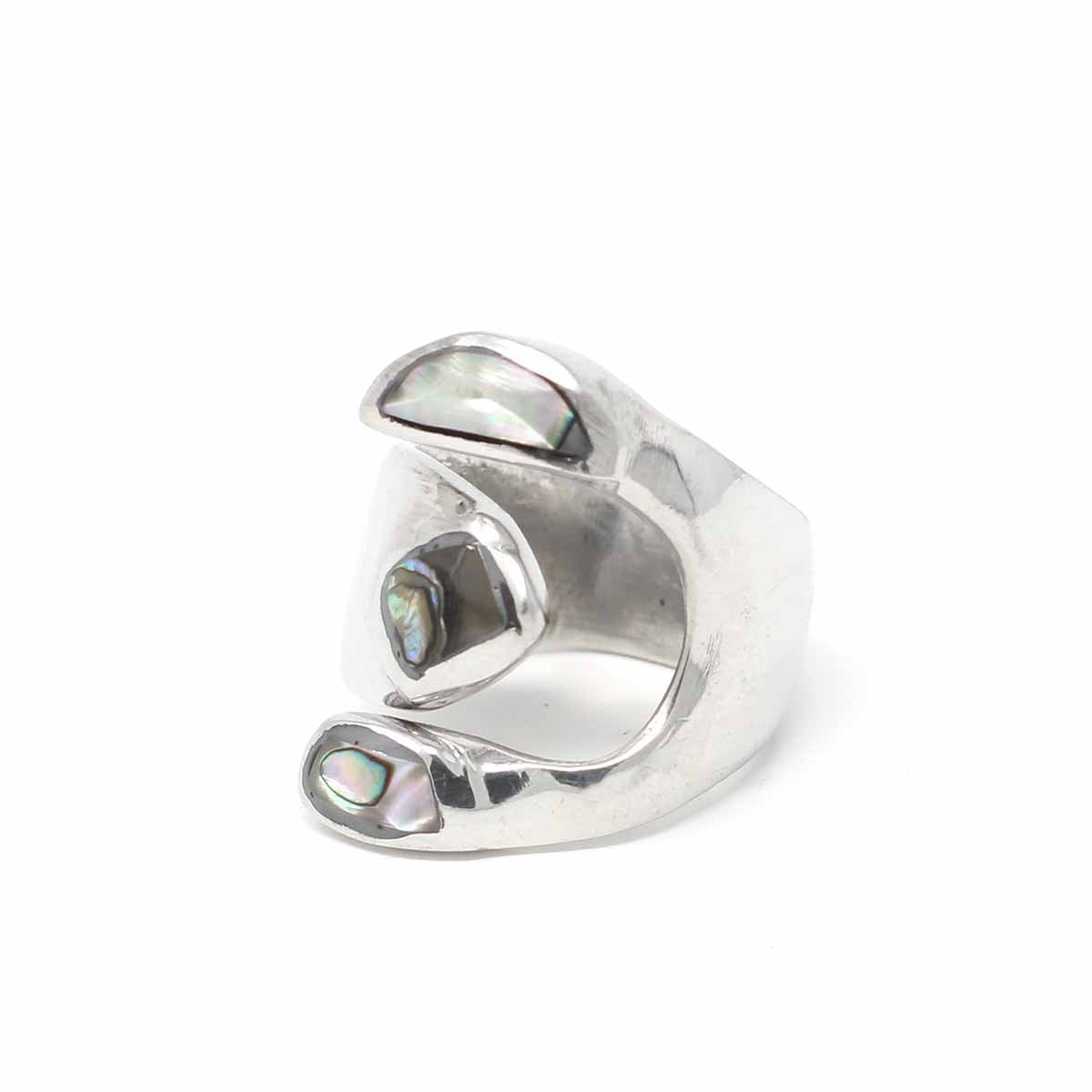 Alpaca Silver Wrap Ring, Abalone - Size 8 - Best Today's Gifts