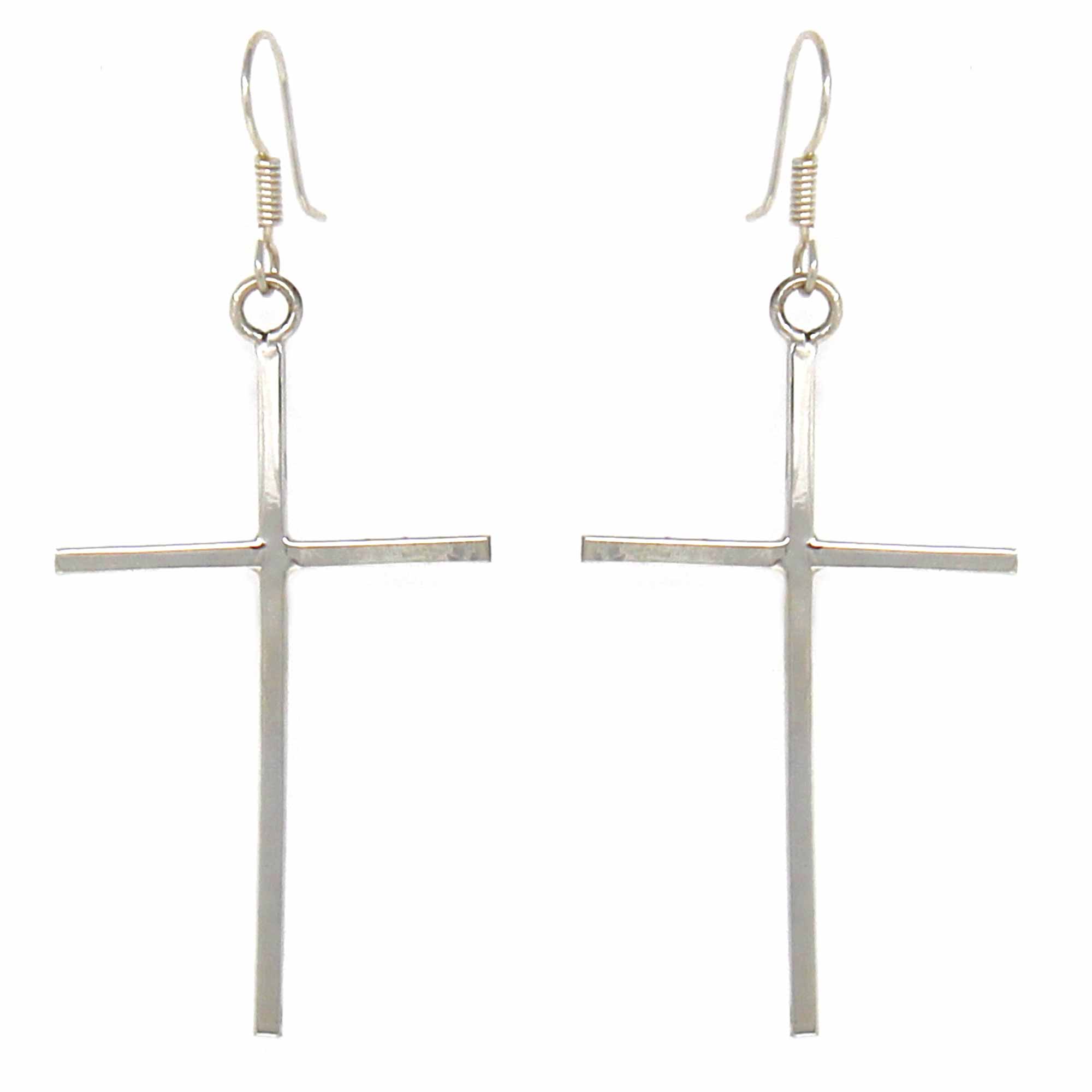 Sterling Silver Cross Drop Earrings - Best Today's Gifts