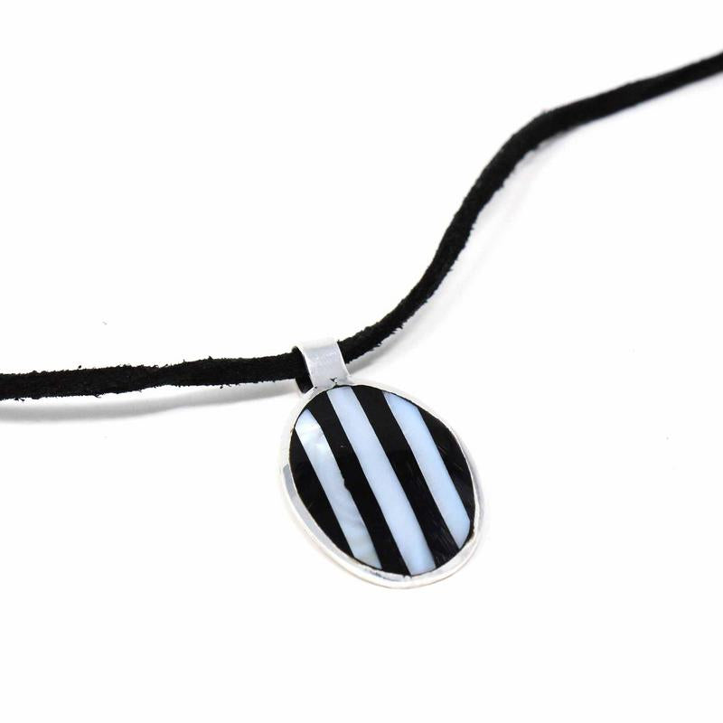 Pendant, Alabalone and Black Stripe - Best Today's Gifts