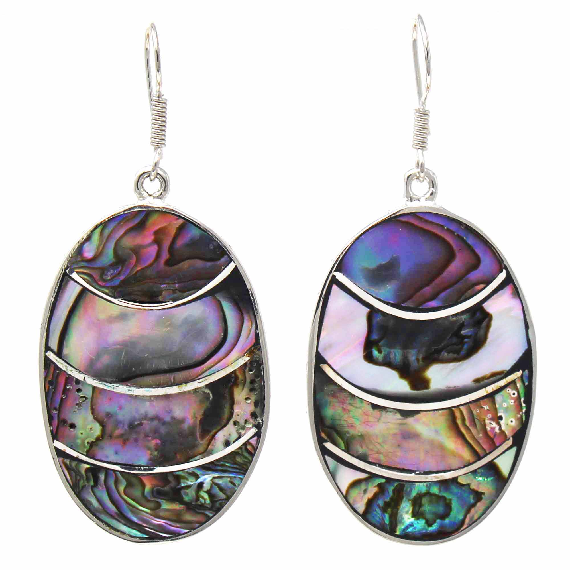 Banded Abalone Oval Earrings - Best Today's Gifts