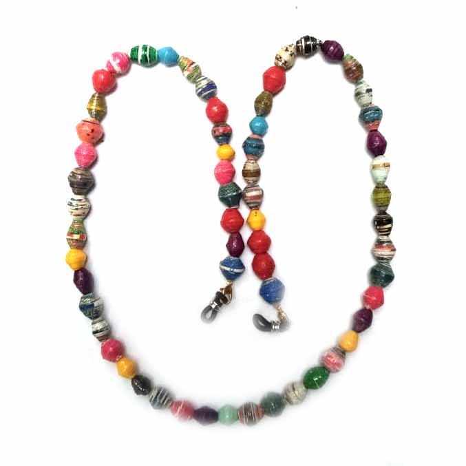 Face Mask/Eyeglass Paper Bead Chain, Colorful Round Beads - Best Today's Gifts