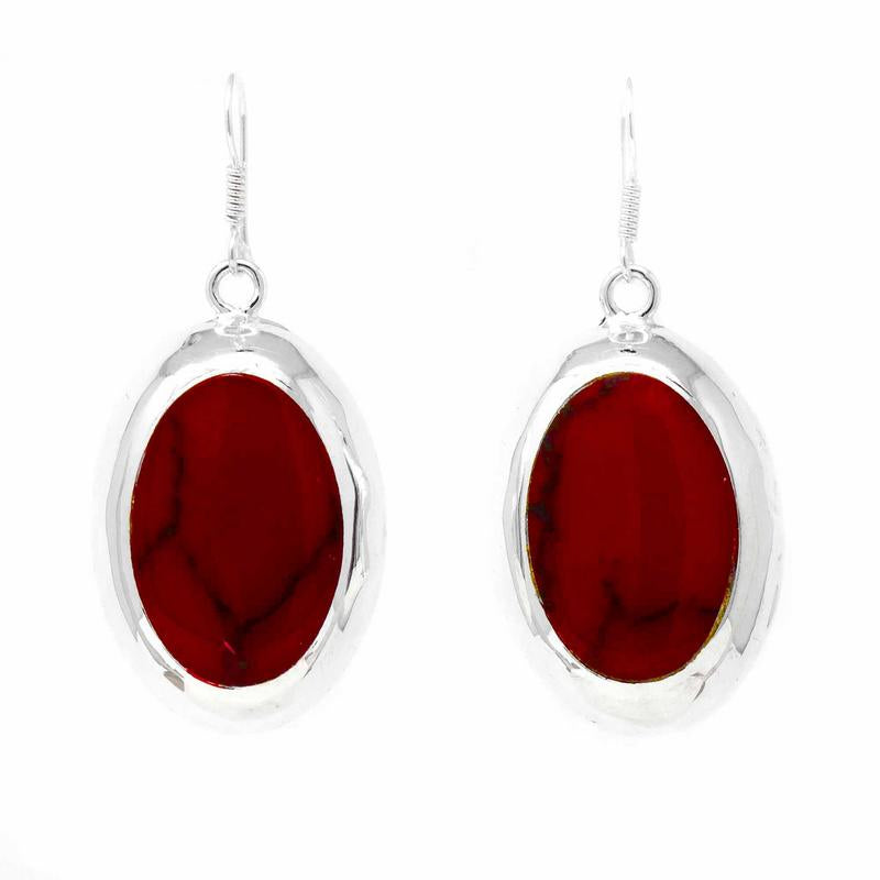 Earrings, Red Jasper Ovals - Best Today's Gifts