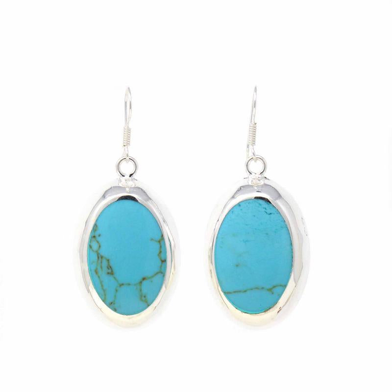 Earrings, Turquoise Ovals - Best Today's Gifts