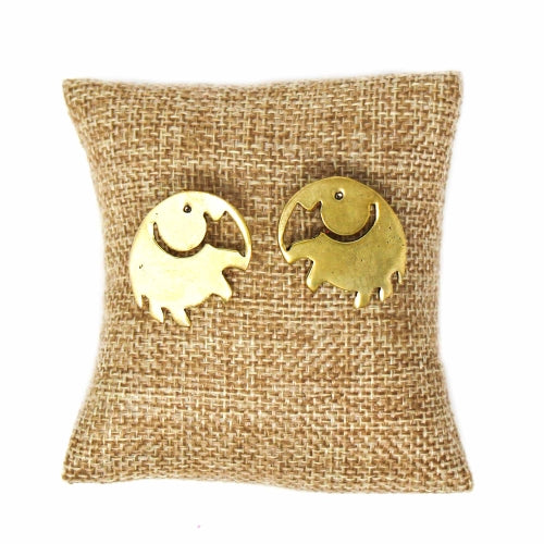 Elephant Brass Stud Earrings - Best Today's Gifts