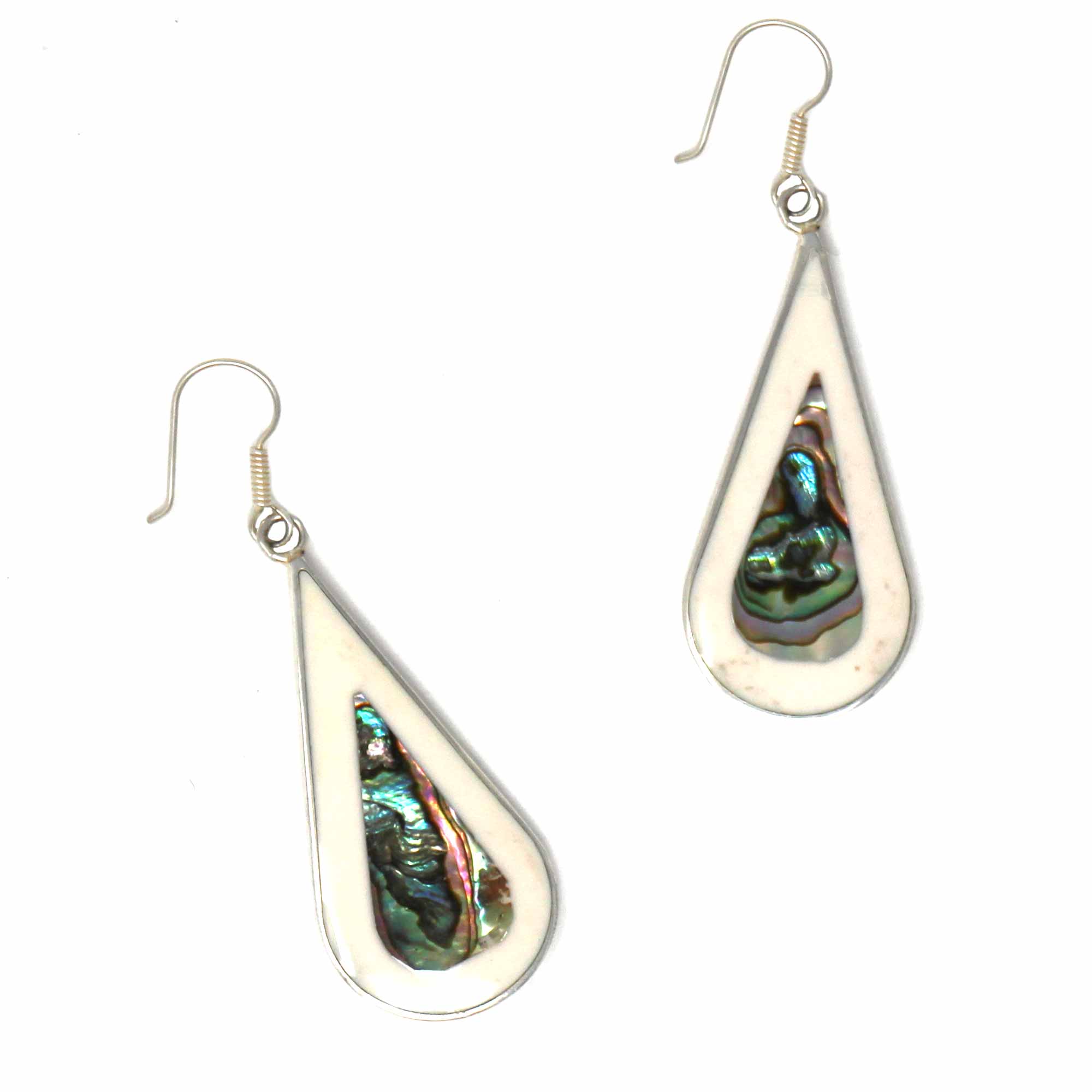 Teardrop Abalone and Mother of Pearl Drop Earrings - Best Today's Gifts