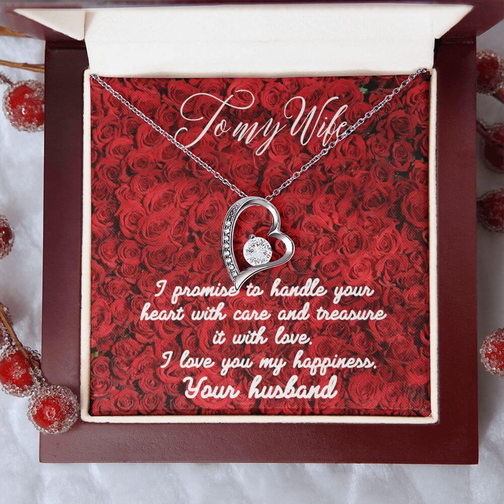 To My Wife Forever Love Necklace, Wife Gift From Husband, Anniversary Gift for Wife, Sentimental Gift for Wife, Birthday Gift for Wife - Best Today's Gifts
