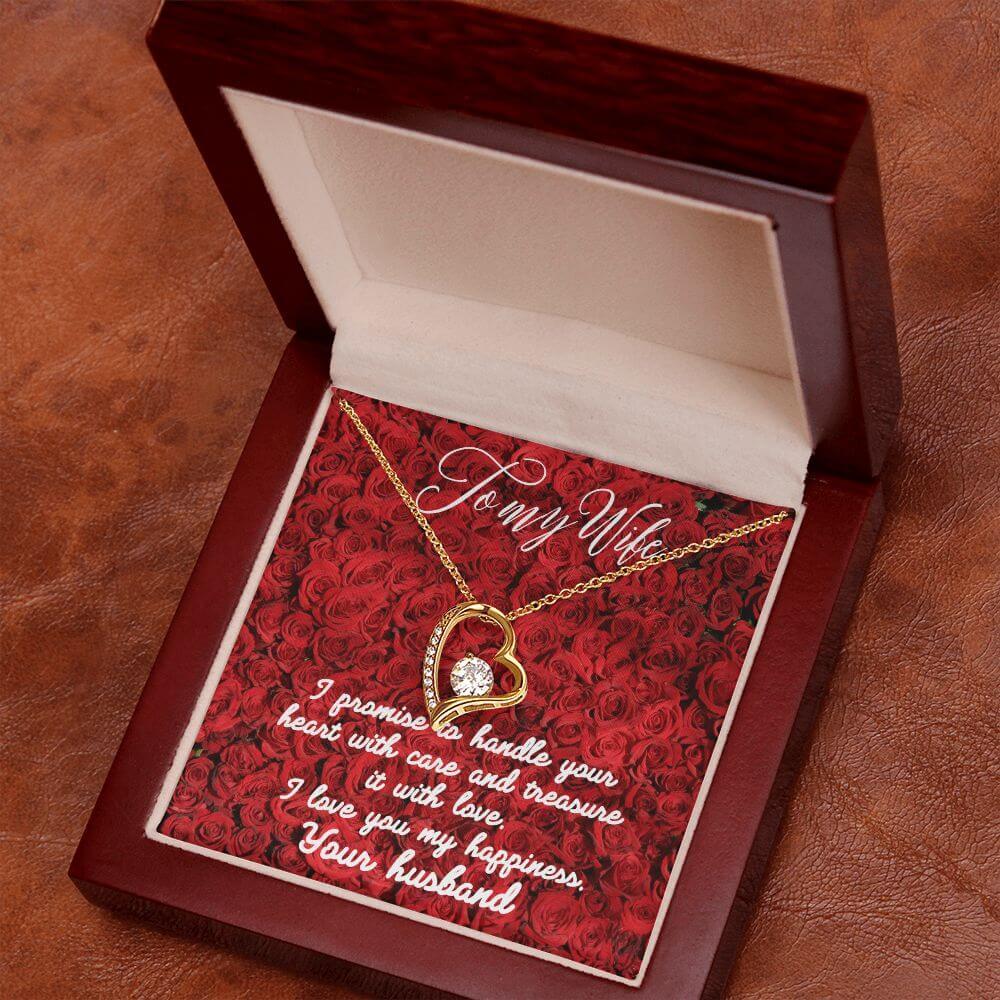 To My Wife Forever Love Necklace, Wife Gift From Husband, Anniversary Gift for Wife, Sentimental Gift for Wife, Birthday Gift for Wife - Best Today's Gifts
