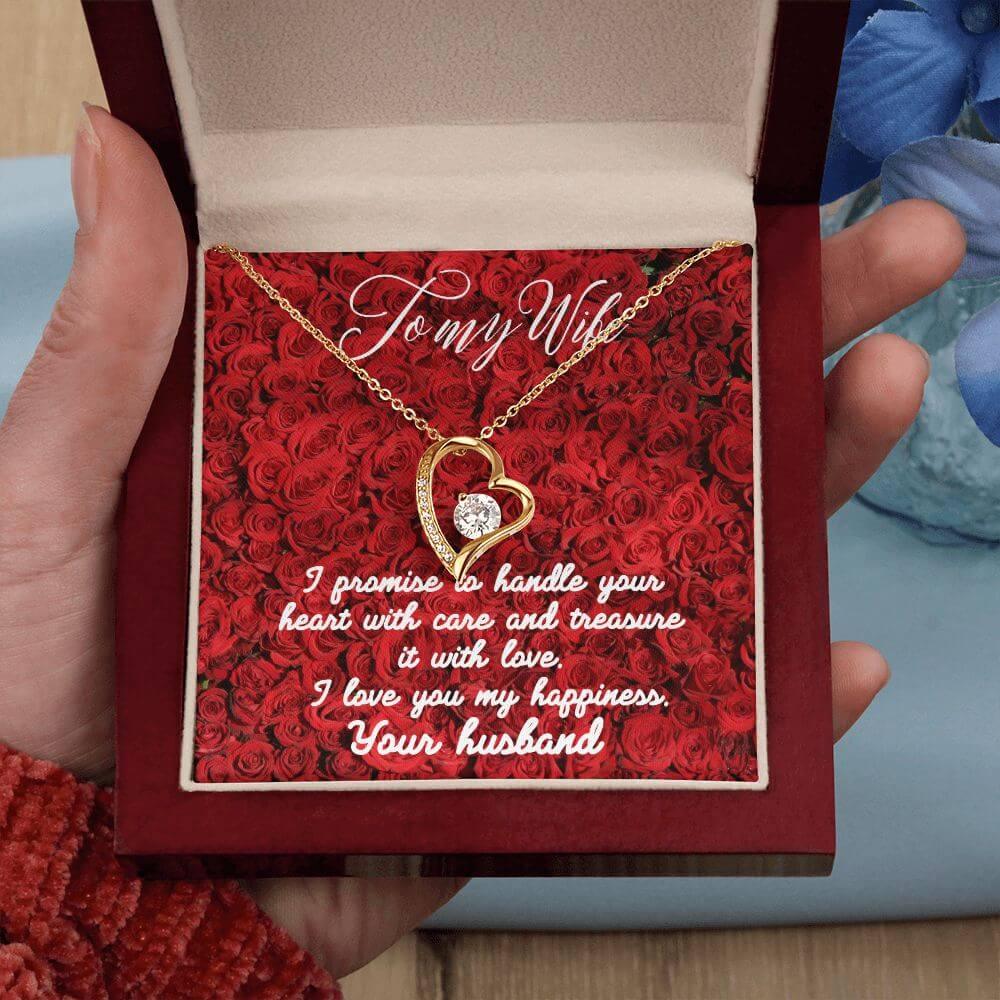 To My Wife Forever Love Necklace, Wife Gift From Husband, Anniversary Gift for Wife, Sentimental Gift for Wife, Birthday Gift for Wife - Best Today's Gifts