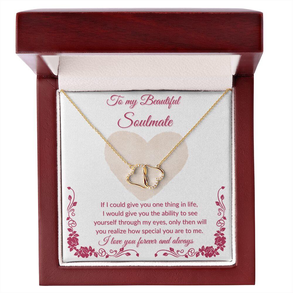 To My Soulmate Everlasting Love Necklace, Gifts For Her, Soulmate Necklace Gift For Her, Soulmate Gift, Soulmate Jewelry, Jewelry Gift Her - Best Today's Gifts