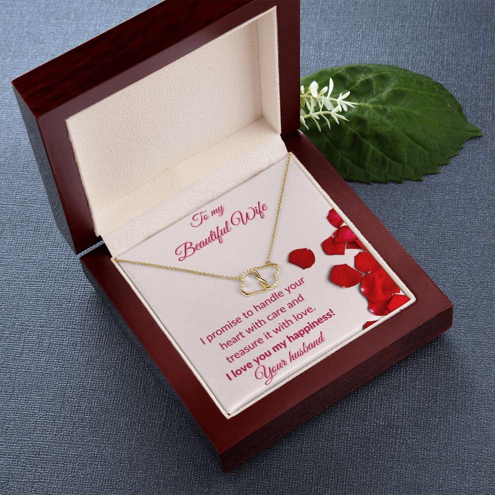 To My Wife Everlasting Love Necklace, Wife Gift From Husband, Anniversary Gift for Wife, Sentimental Gift for Wife, Birthday Gift for Wife - Best Today's Gifts