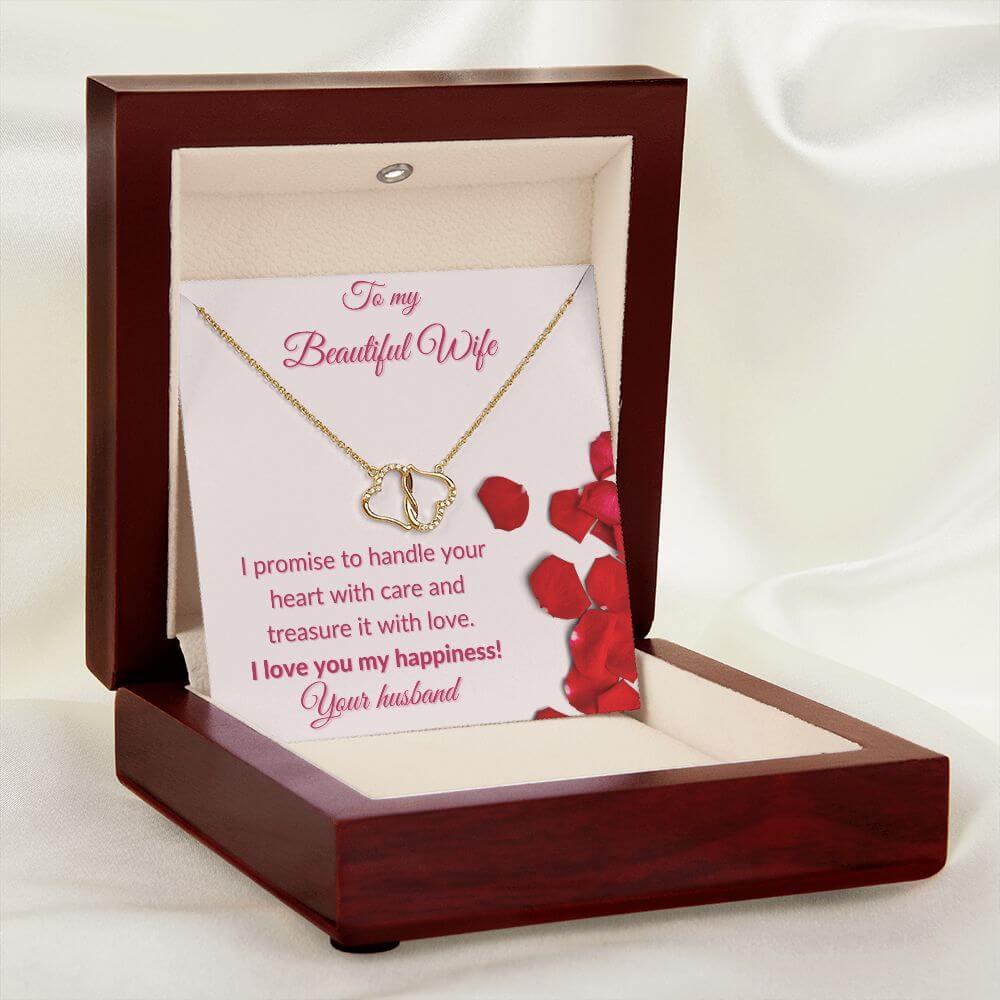 To My Wife Everlasting Love Necklace, Wife Gift From Husband, Anniversary Gift for Wife, Sentimental Gift for Wife, Birthday Gift for Wife - Best Today's Gifts