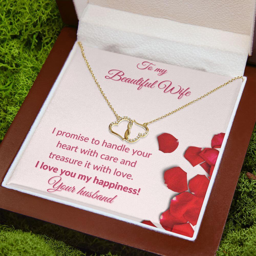 To My Wife Everlasting Love Necklace, Wife Gift From Husband, Anniversary Gift for Wife, Sentimental Gift for Wife, Birthday Gift for Wife - Best Today's Gifts