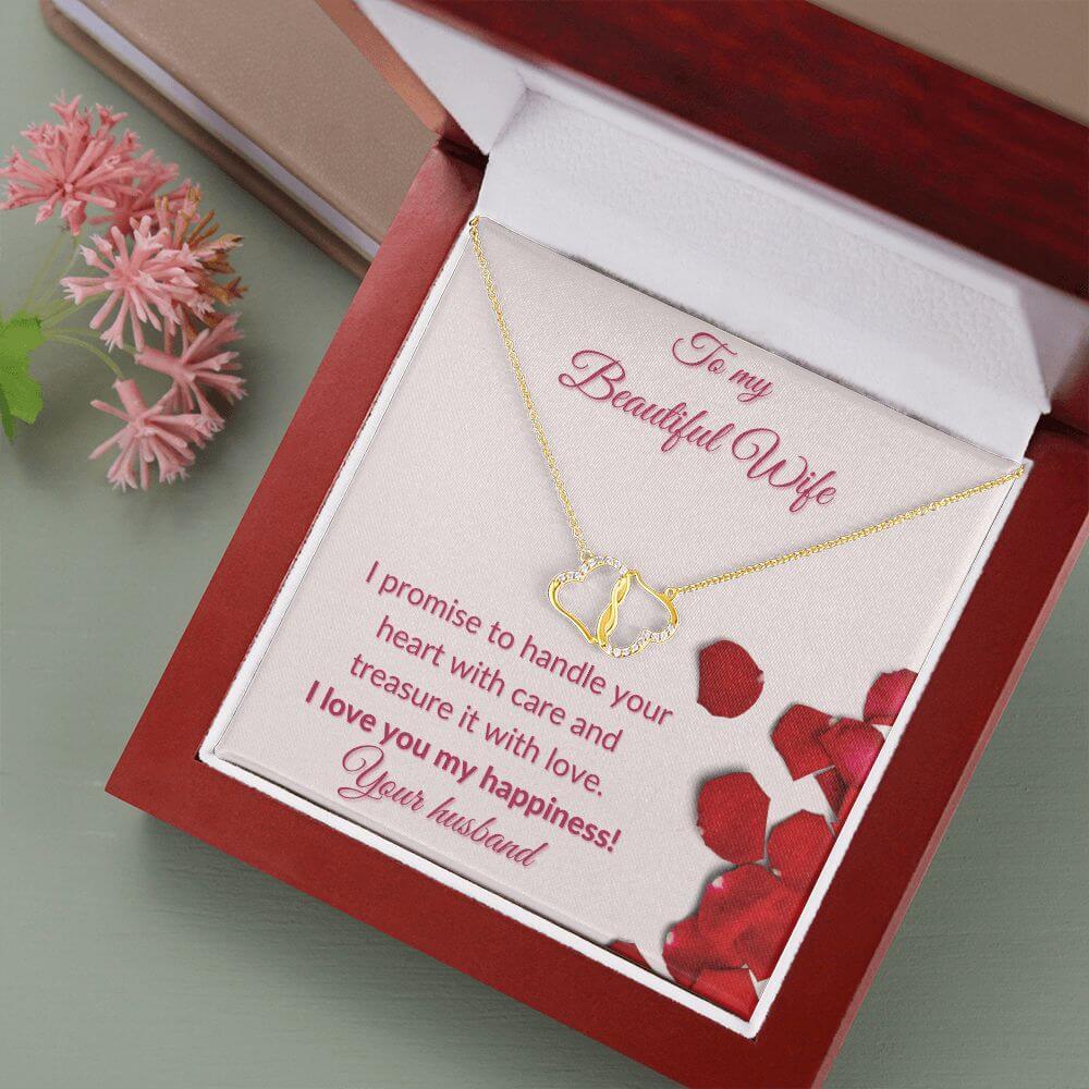 To My Wife Everlasting Love Necklace, Wife Gift From Husband, Anniversary Gift for Wife, Sentimental Gift for Wife, Birthday Gift for Wife - Best Today's Gifts