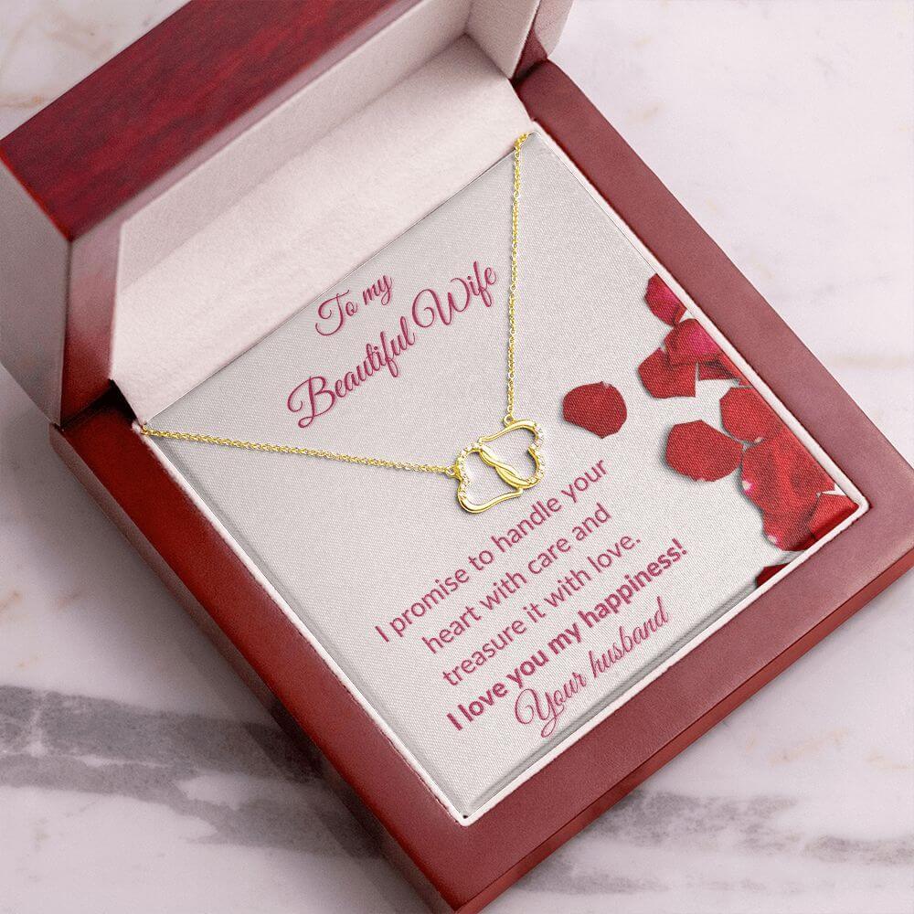 To My Wife Everlasting Love Necklace, Wife Gift From Husband, Anniversary Gift for Wife, Sentimental Gift for Wife, Birthday Gift for Wife - Best Today's Gifts