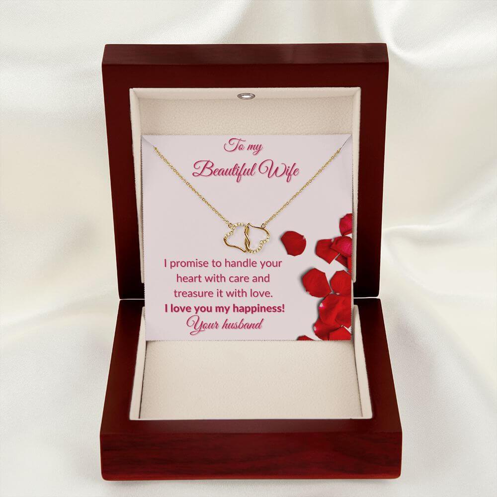 To My Wife Everlasting Love Necklace, Wife Gift From Husband, Anniversary Gift for Wife, Sentimental Gift for Wife, Birthday Gift for Wife - Best Today's Gifts