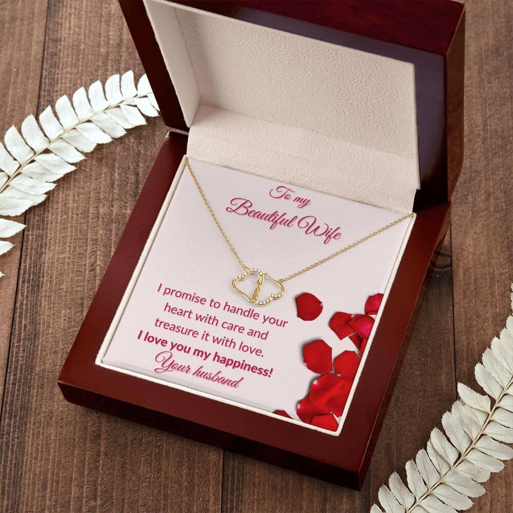 To My Wife Everlasting Love Necklace, Wife Gift From Husband, Anniversary Gift for Wife, Sentimental Gift for Wife, Birthday Gift for Wife - Best Today's Gifts