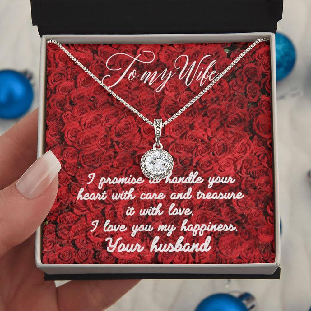 To My Wife Eternal Hope Necklace, Wife Gift From Husband, Anniversary Gift for Wife, Sentimental Gift for Wife, Birthday Gift for Wife - Best Today's Gifts