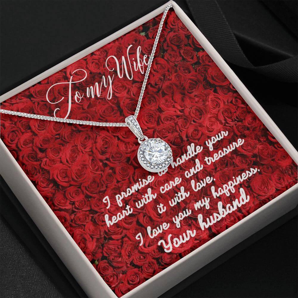 To My Wife Eternal Hope Necklace, Wife Gift From Husband, Anniversary Gift for Wife, Sentimental Gift for Wife, Birthday Gift for Wife - Best Today's Gifts