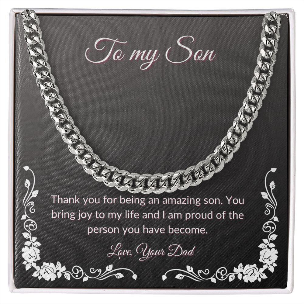 Cuban Link Chain Necklace - From Dad to Son - Best Today's Gifts