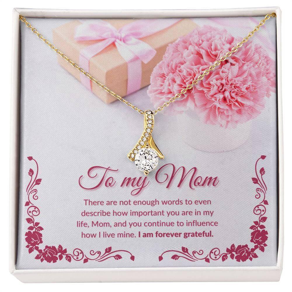 To My Mom Alluring Beauty Necklace, Alluring Beauty Necklace From Daughter, Alluring Beauty Necklace From Son, Housewarming Gift For Mom - Best Today's Gifts