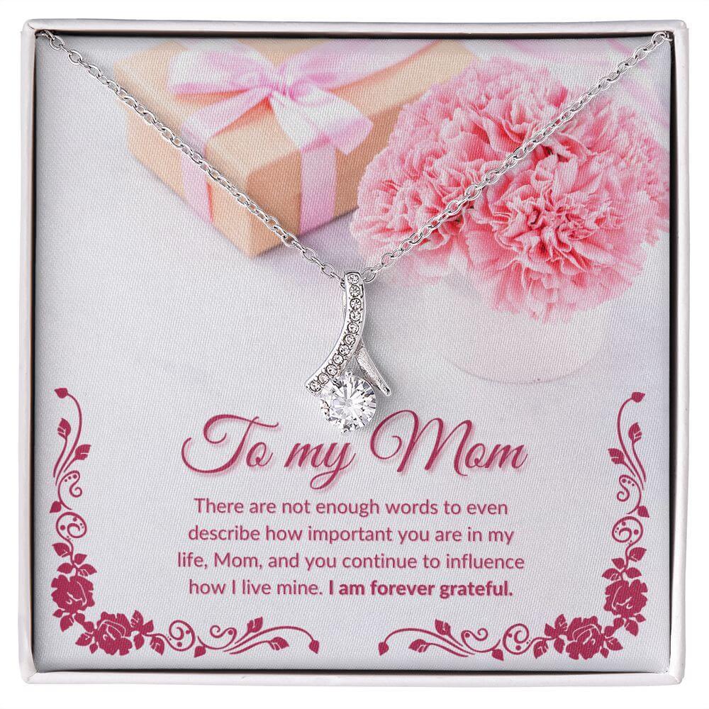 To My Mom Alluring Beauty Necklace, Alluring Beauty Necklace From Daughter, Alluring Beauty Necklace From Son, Housewarming Gift For Mom - Best Today's Gifts