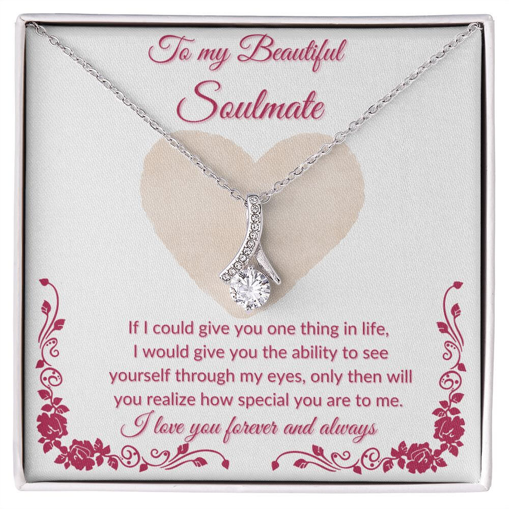 To My Soulmate Alluring Beauty Necklace, Necklace For Her, Soulmate Necklace Gift For Her, Soulmate Gift, Soulmate Jewelry, Jewelry Gift Her - Best Today's Gifts