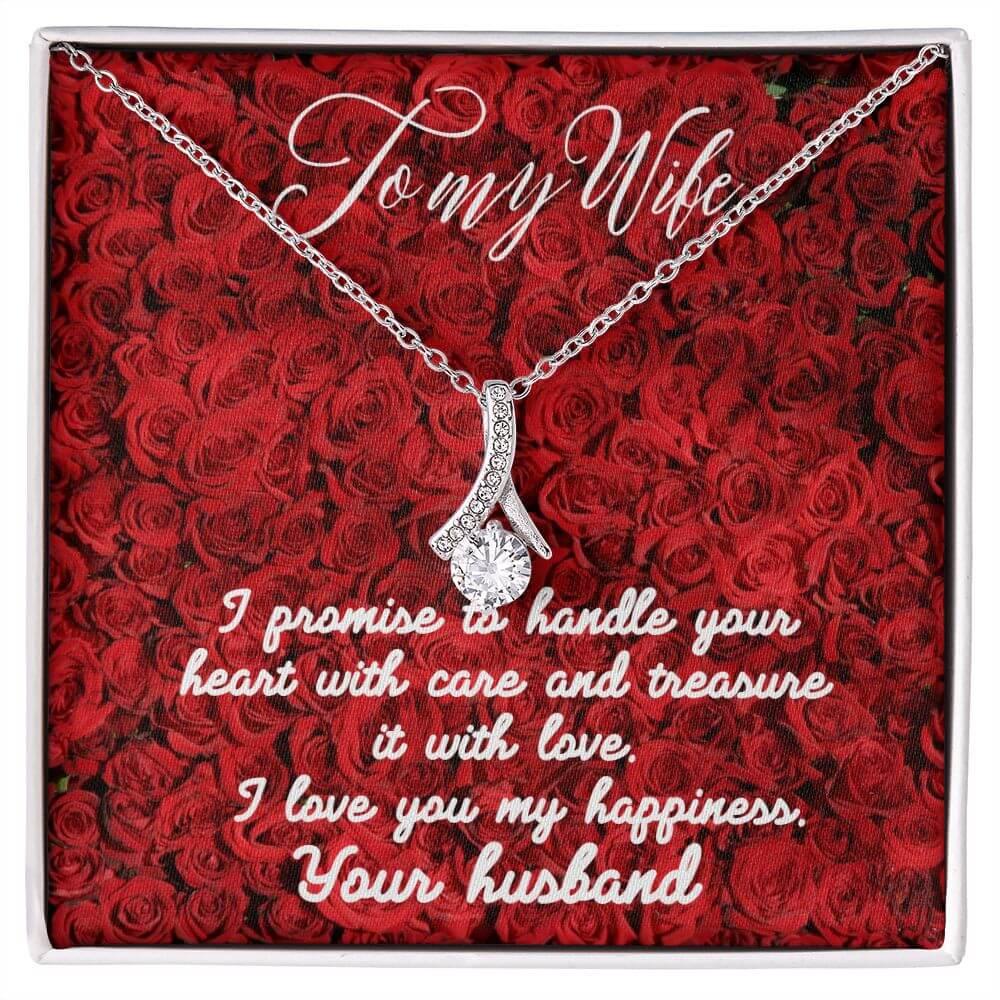 To My Wife Alluring Beauty Necklace , Wife Gift From Husband, Anniversary Gift for Wife, Sentimental Gift for Wife, Birthday Gift for Wife - Best Today's Gifts
