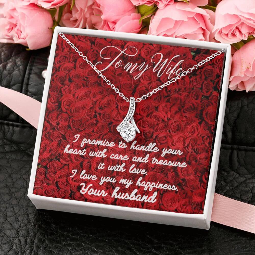 To My Wife Alluring Beauty Necklace , Wife Gift From Husband, Anniversary Gift for Wife, Sentimental Gift for Wife, Birthday Gift for Wife - Best Today's Gifts
