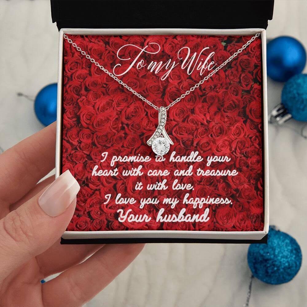 To My Wife Alluring Beauty Necklace , Wife Gift From Husband, Anniversary Gift for Wife, Sentimental Gift for Wife, Birthday Gift for Wife - Best Today's Gifts
