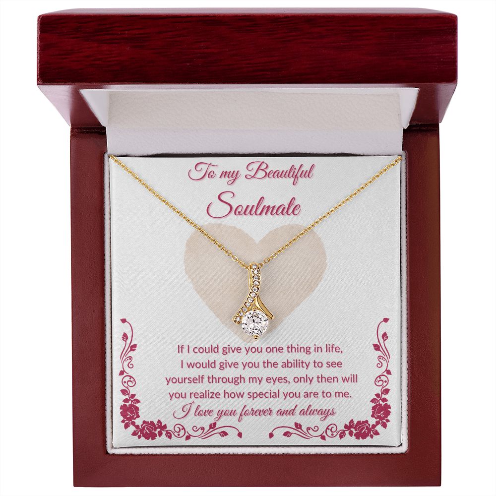 To My Soulmate Alluring Beauty Necklace, Necklace For Her, Soulmate Necklace Gift For Her, Soulmate Gift, Soulmate Jewelry, Jewelry Gift Her - Best Today's Gifts