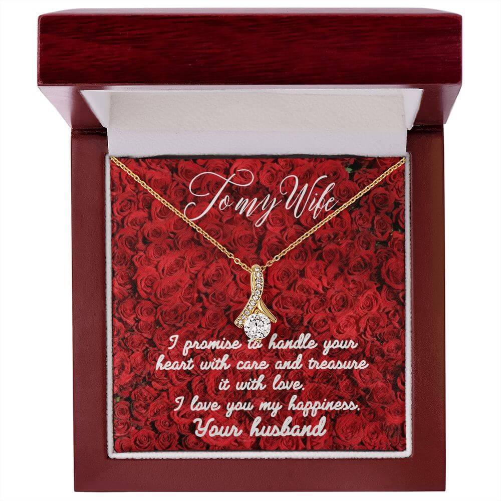 To My Wife Alluring Beauty Necklace , Wife Gift From Husband, Anniversary Gift for Wife, Sentimental Gift for Wife, Birthday Gift for Wife - Best Today's Gifts