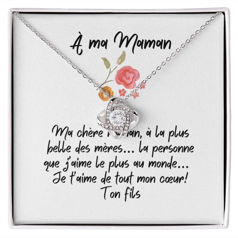 À ma Maman, Love Knot Necklace, de la part de ton fils - Best Today's Gifts