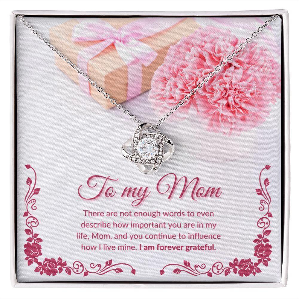 To My Mom Love Knot Necklace, Love Knot Necklace From Daughter, Love Knot Necklace From Son, Housewarming Gift For My Mom - Best Today's Gifts