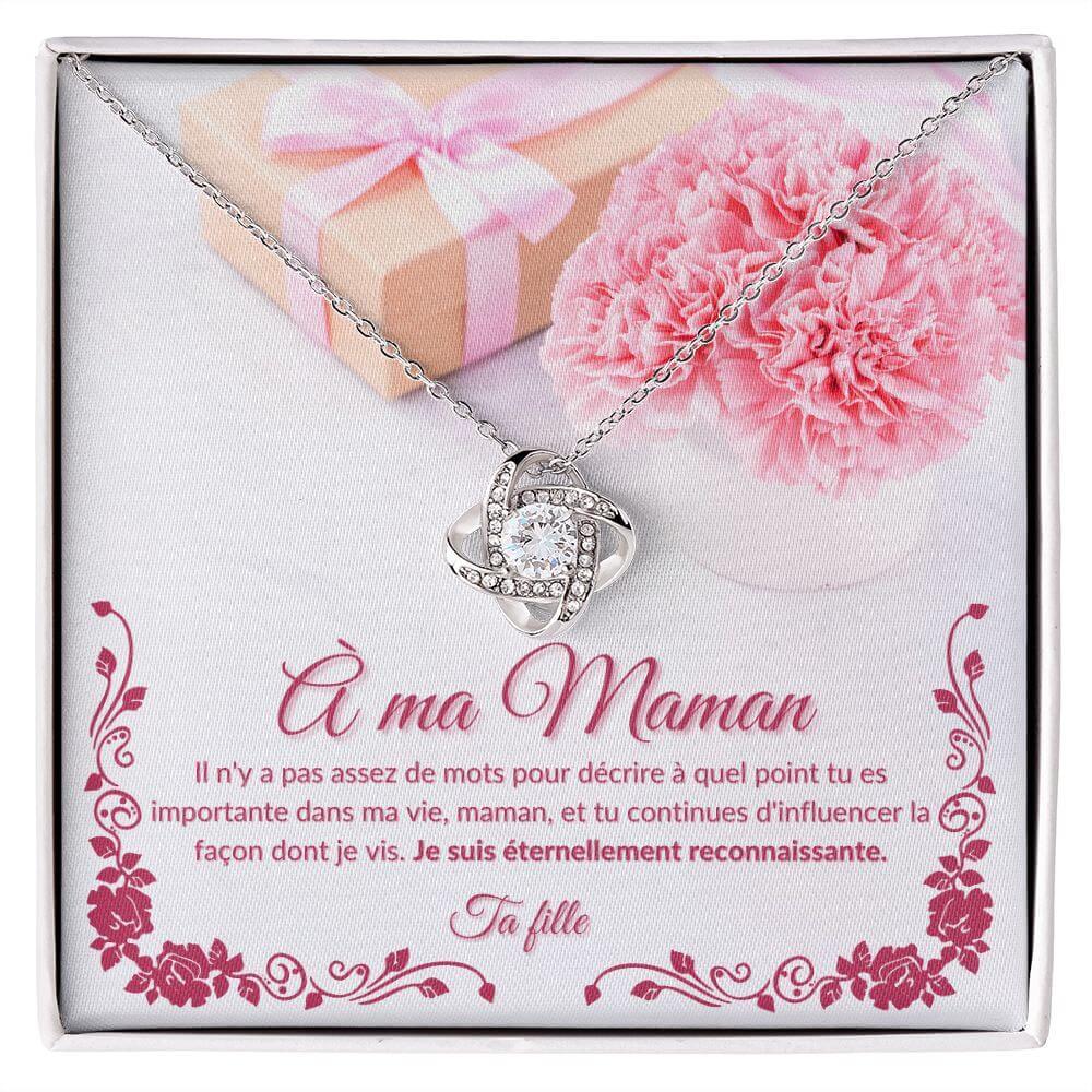 À ma Maman, Love Knot Necklace, de la part de ta fille - Best Today's Gifts