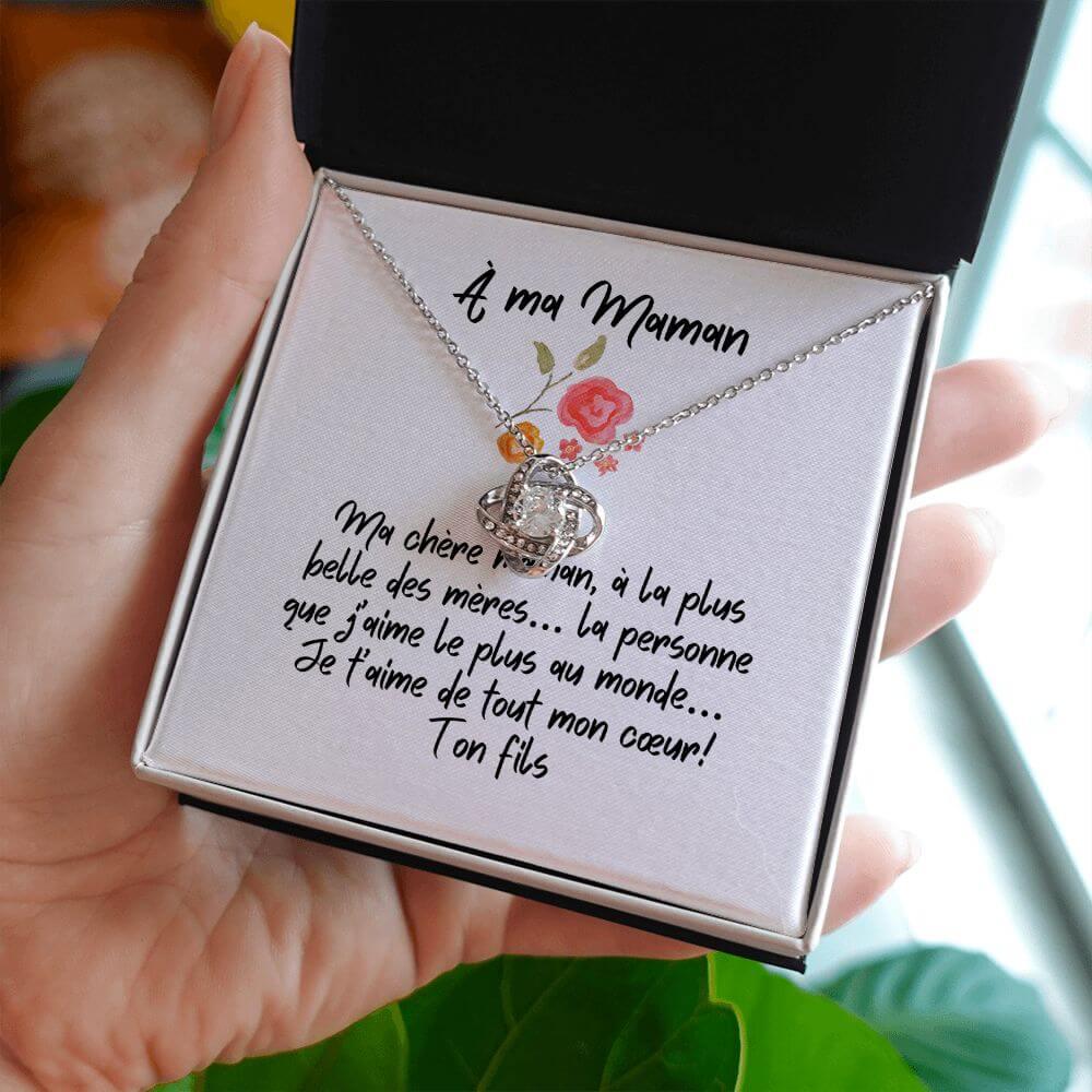 À ma Maman, Love Knot Necklace, de la part de ton fils - Best Today's Gifts
