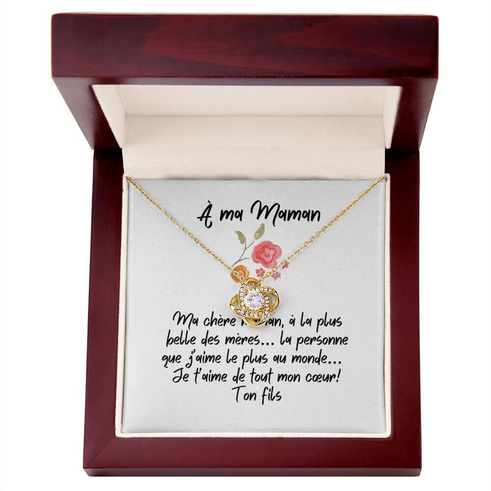 À ma Maman, Love Knot Necklace, de la part de ton fils - Best Today's Gifts