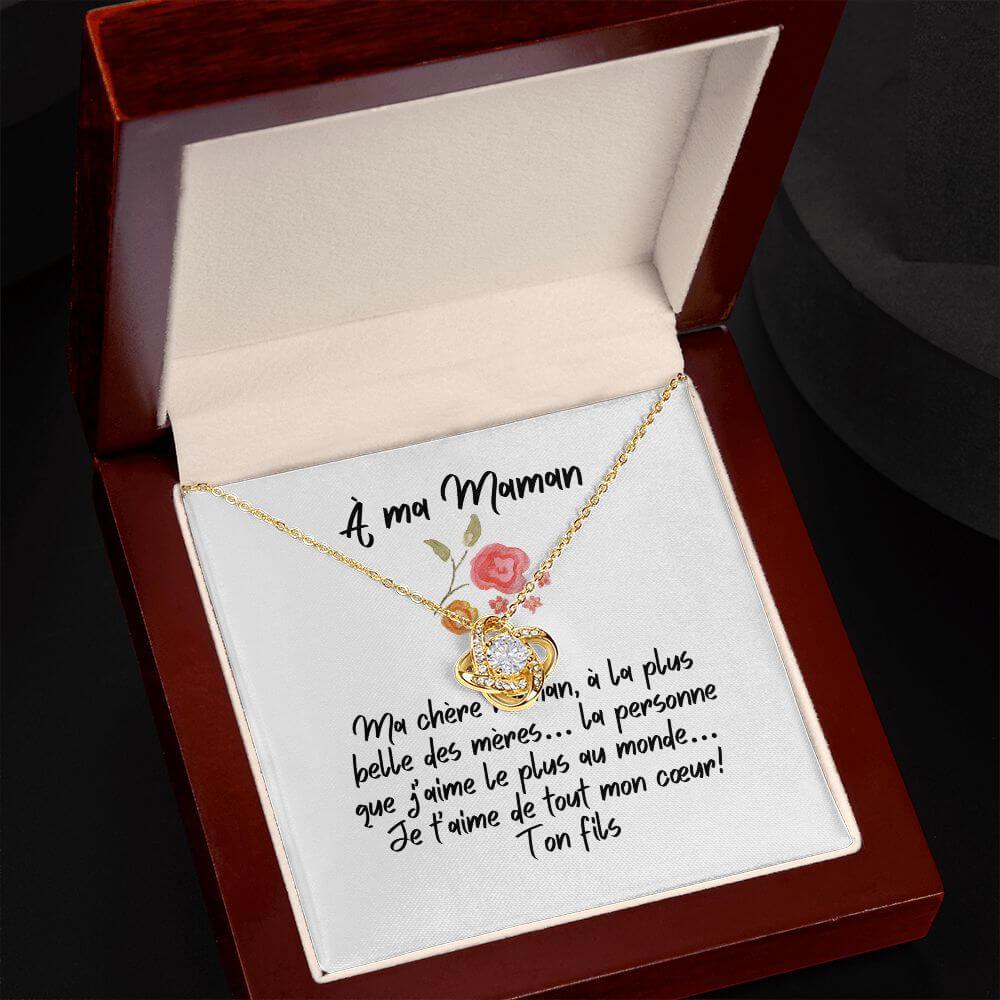 À ma Maman, Love Knot Necklace, de la part de ton fils - Best Today's Gifts