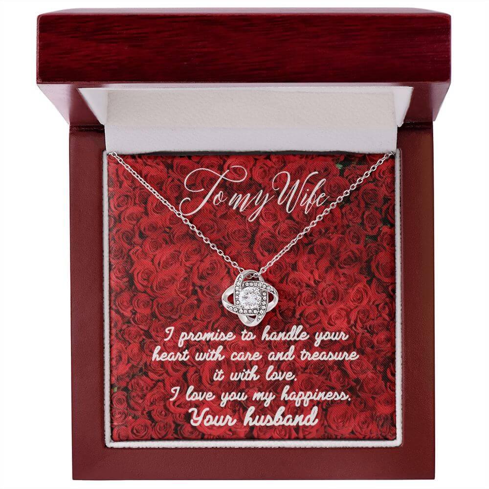 To My Wife Love Knot Necklace, Wife Gift From Husband, Anniversary Gift for Wife, Sentimental Gift for Wife, Birthday Gift for Wife - Best Today's Gifts