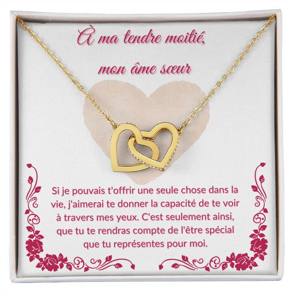 À mon âme sœur, Interlocking Hearts Necklace - Best Today's Gifts